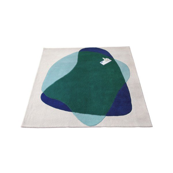 Covor din lână HARTÔ Jane, 180 x 220 cm, verde - gri-image-4