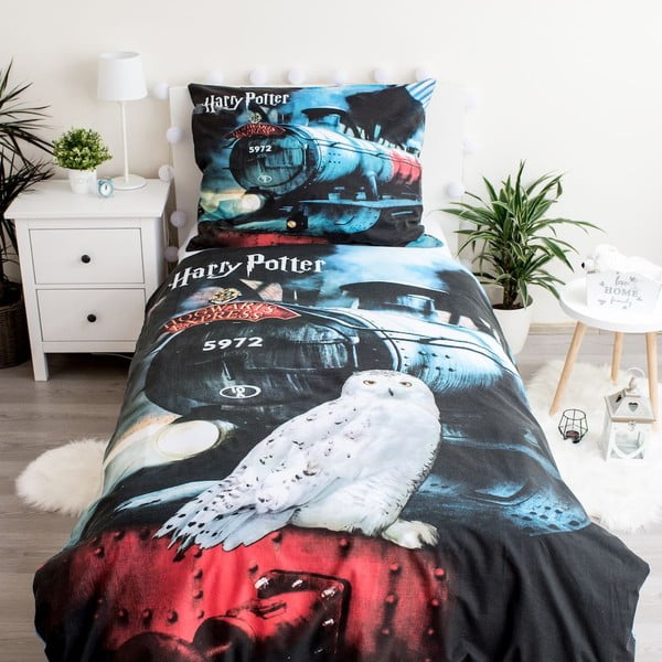 Lenjerie de pat din bumbac pentru copii Jerry Fabrics Harry Potter, 140 x 200 cm-image-2