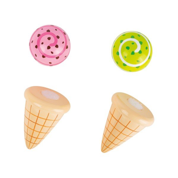 Set 2 înghețate din lemn pentru copii Legler Cream Cone-image-1