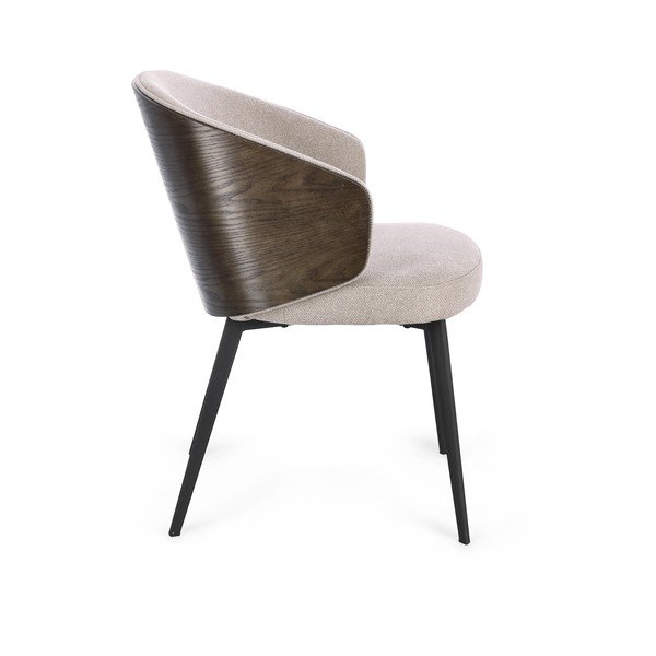 Scaun de living gri deschis cu cotiere tapițat Kinsley – Bizzotto-image-2