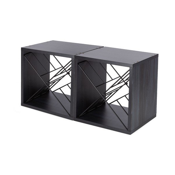 Raft pentru sticle de vin negru număr sticle 12 – Compactor-image-2