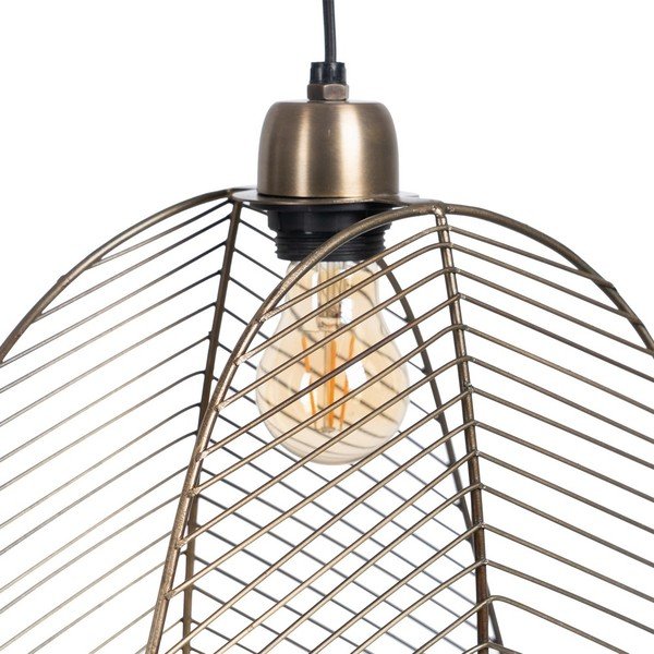 Lustră aurie cu abajur din metal – Ixia-image-1