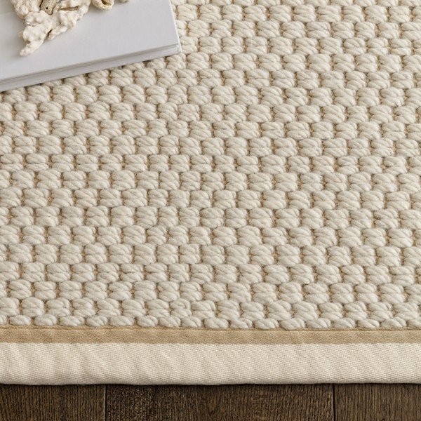 Covor crem reversibil, țesut manual din amestesc de lână 160x240 cm Korra Double Loop – Asiatic Carpets-image-1