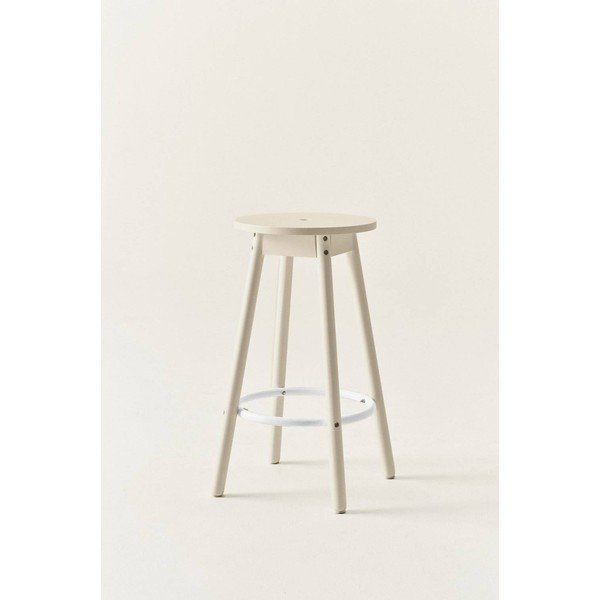 Scaun de bar gri din lemn de pin (înălțime șezut 65 cm) Kinna – Jotex-image-1