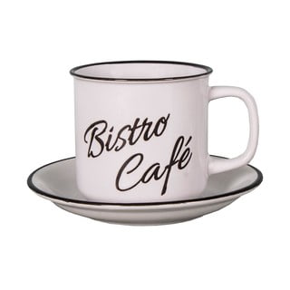 Ceașcă albă pentru espresso din gresie Bistro Café – Antic Line