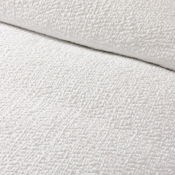 Lenjerie de pat albă din țesătură crep pentru pat dublu, extinsă 230x220 cm Crinkle Seersucker – Catherine Lansfield-image-3