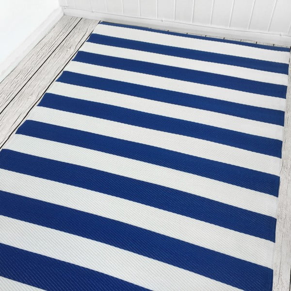 Covor reversibil potrivit și pentru exterior Green Decore Classic, 120 x 180 cm, albastru - alb-image-1