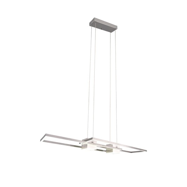 Lustră argintie LED cu control prin telecomandă/cu intensitate reglabilă Albany – Trio-image-2