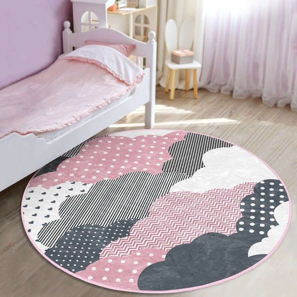 Covor pentru copii roz/gri ø 120 cm Comfort – Mila Home-image-4
