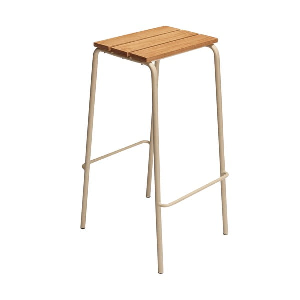 Set de scaune de bar bej/în culoare naturală 2 buc. (înălțime șezut 76 cm) Stilt – Hübsch-image-4