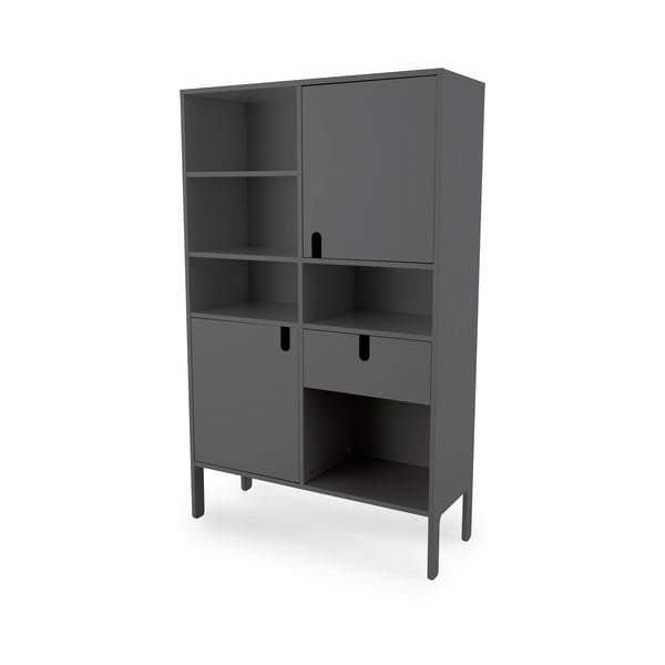 Bibliotecă Tenzo Uno, înălțime 176 cm, gri-image-2