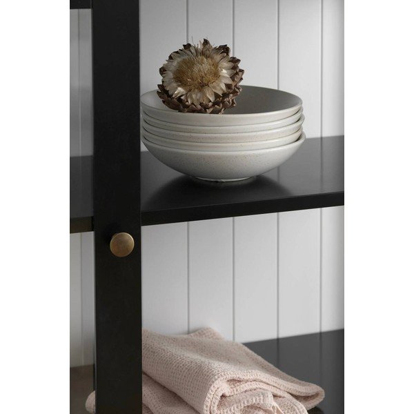 Vitrină neagră din MDF 98x193x34 cm Wilma – Ellos Home-image-2