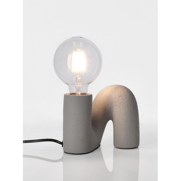Veioză gri din ceramică cu abajur din sticlă (înălțime 12,5 cm) Jael – Yes Everyday-image-1