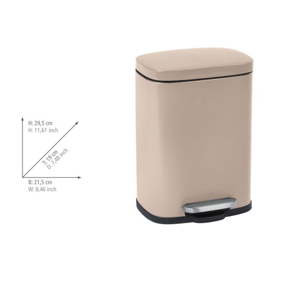 Coș de gunoi cu pedală din oțel 5 l Leno – Wenko-image-1