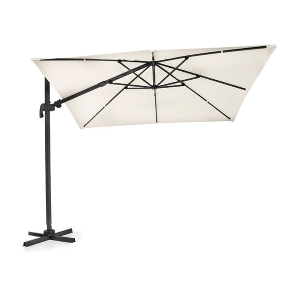 Umbrelă de soare cu bază suport Brafab Hanging, ∅ 300 cm, bej-negru