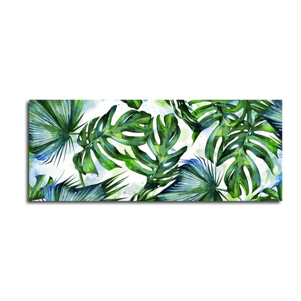 Tablou Styler Canvas Greenery Tropical, 60 x 150 cm