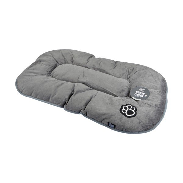 Pat pentru animale de companie gri pentru câini din piele întoarsă 107x62 cm Flakes – Love Story-image-2