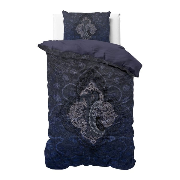  Lenjerie de pat din micropercal Sleeptime Modern Paisley, 140 x 220 cm, albastru