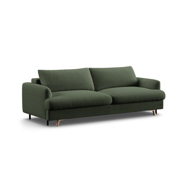 Canapea verde extensibilă/cu spațiu de depozitare 233 cm Naomi – Micadoni 