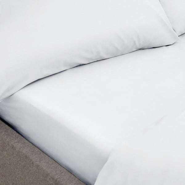 Cearșaf din bumbac organic Bianca Organic, 135 x 190 cm, alb-image-1