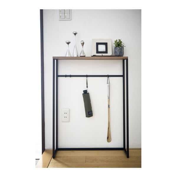 Masă consolă neagră 18.5x60 cm Tower – YAMAZAKI-image-1