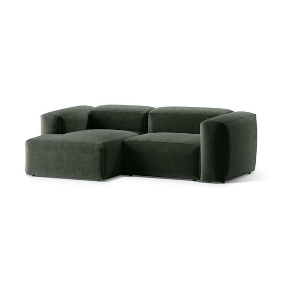 Colțar verde (cu colț pe partea stângă/cu șezlong) Bergamo – Cosmopolitan Design-image-2