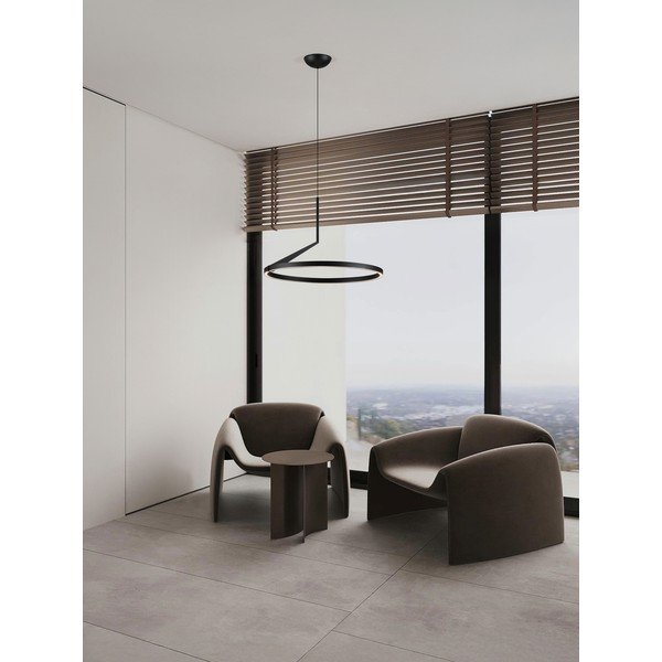 Lustră negru-mat LED cu intensitate reglabilă din aluminiu ø 60 cm Tilia – Nova Luce-image-1