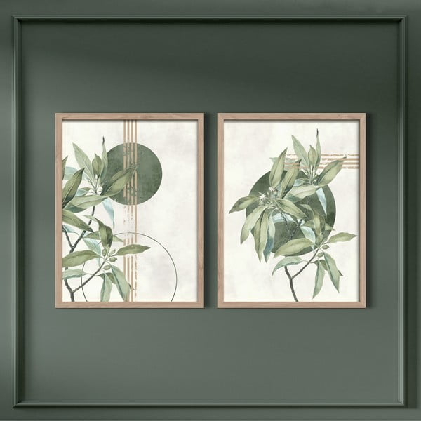 Tablouri 2 buc. 30x40 cm Green – Styler-image-2