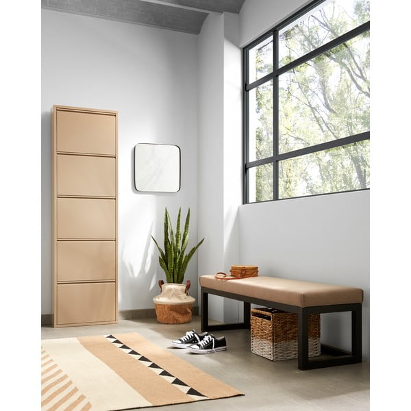 Cutie de depozitare din răchită Kave Home Woody, detalii albe-image-3