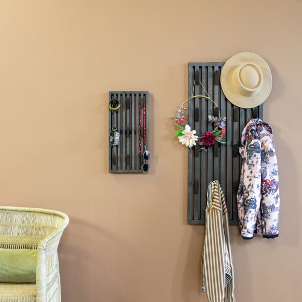 Cuier de perete maro închis din lemn de stejar 24 cm Parco – Spinder Design-image-1