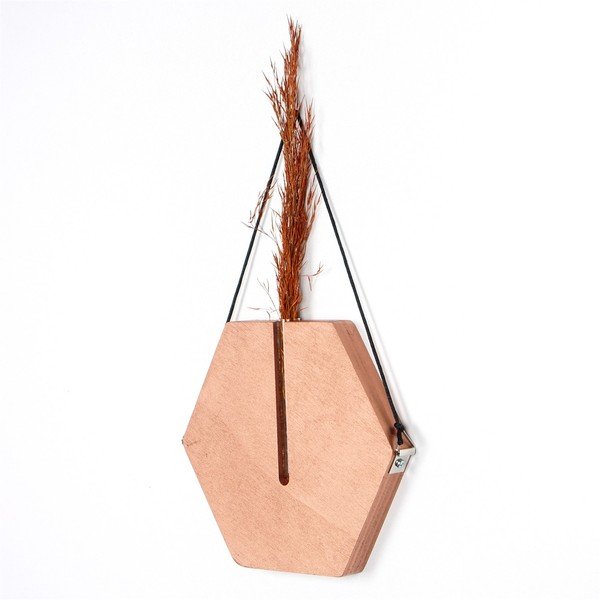 Vază de perete din lemn de culoare deschisă Kate Louise Light Flowerpot III.-image-2