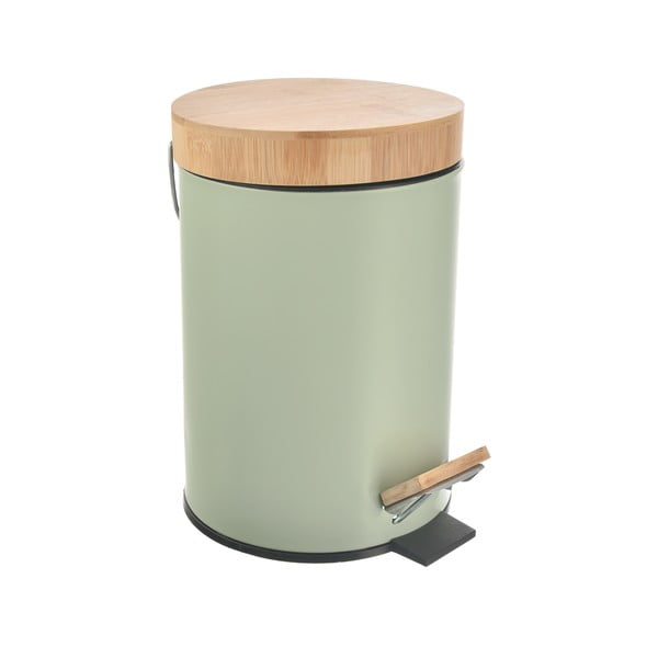 Coș de gunoi verde deschis cu pedală din metal 3 l Greenish – Orion-image-2