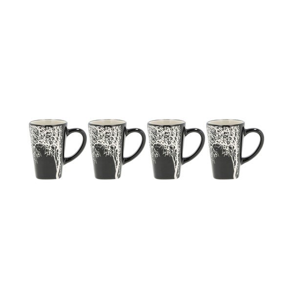 Căni negre 4 buc. pentru espresso din gresie 100 ml Hela – Villa Collection