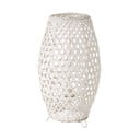 Veioză albă cu abajur din bambus (înălțime 36 cm) – Casa Selección