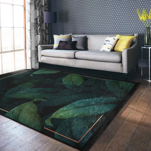 Covor albastru petrol lavabil 80x150 cm Unique – Mila Home-image-3
