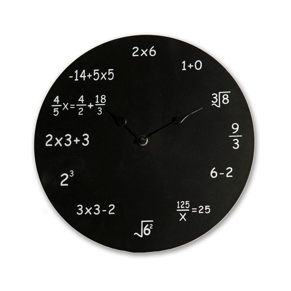 Ceas de perete Novita Maths, negru