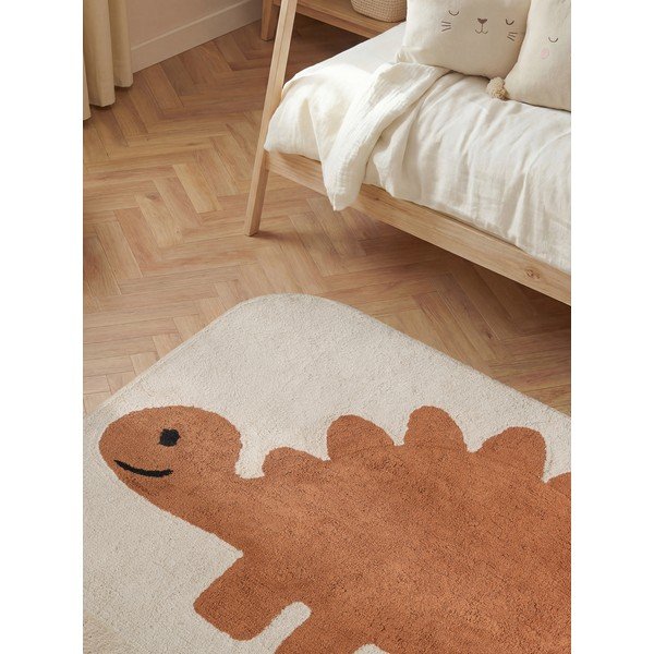 Covor pentru copii portocaliu/crem lavabil/țesut manual din bumbac 140x200 cm Snuggle Doro – Hanse Home-image-2