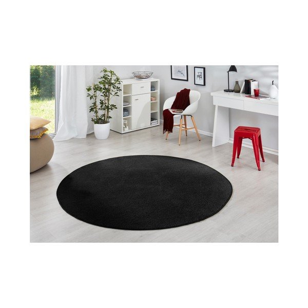 Covor Hanse Home, Ø 133 cm, negru-image-1