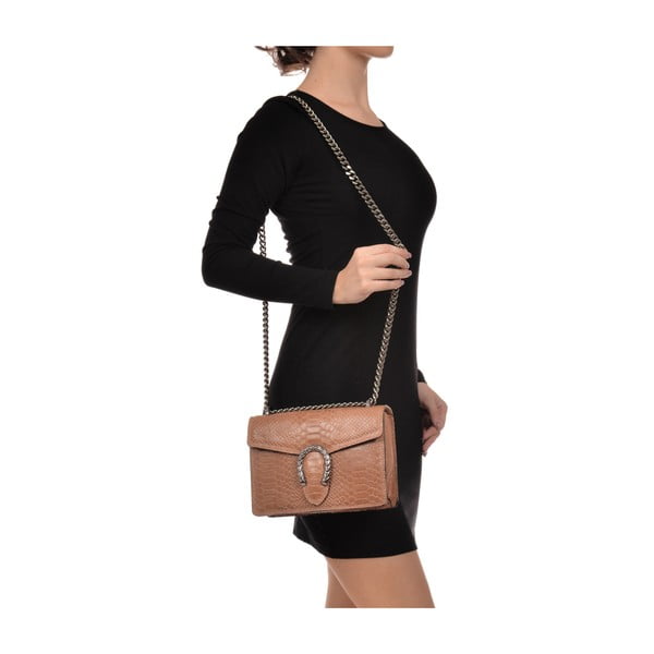 Poșetă din piele Renata Corsi Fiona, maro coniac-image-4