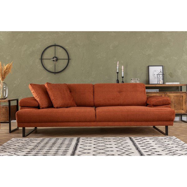 Canapea portocalie 239 cm Mustang – Balcab Home