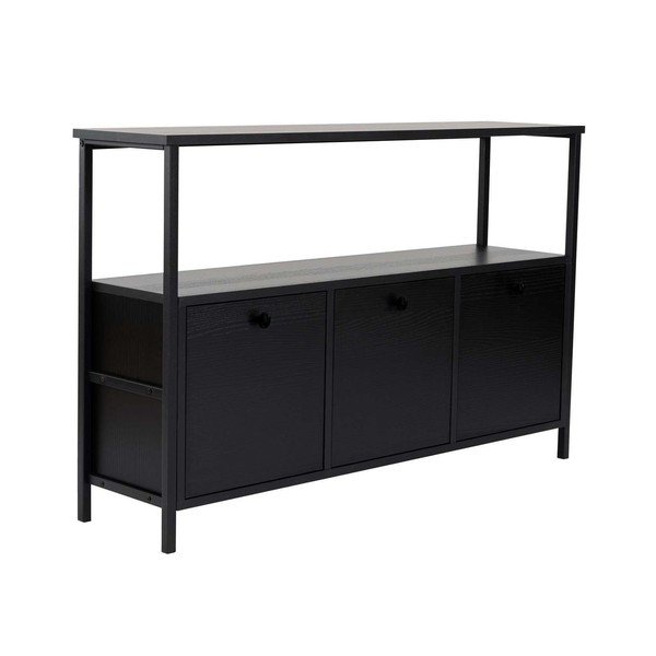 Masă consolă neagră cu aspect mat 29,5x120 cm Solace – Kalune Design-image-2