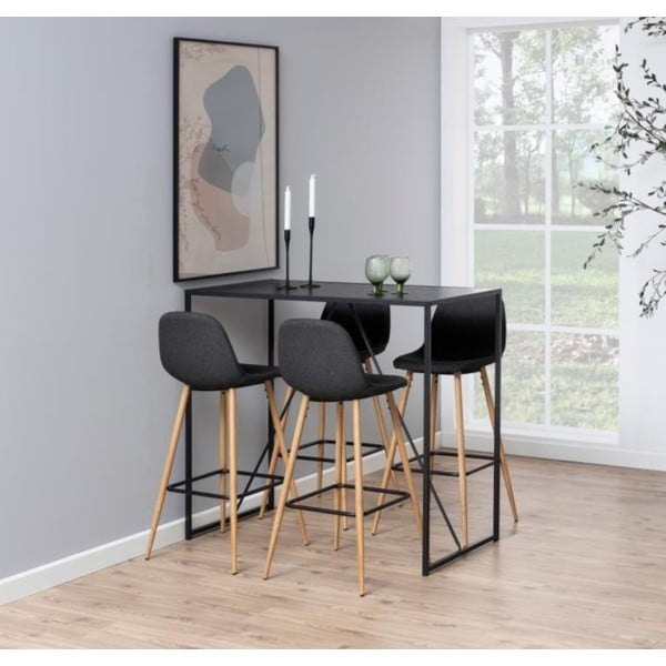 Scaun de bar gri/în culoare naturală 101 cm Wilma – Actona-image-1