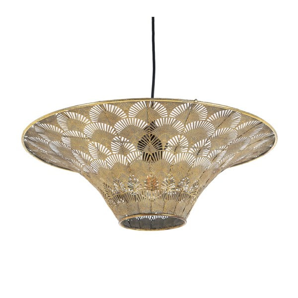 Lustră aurie cu abajur din metal ø 47,5 cm – Ixia-image-2