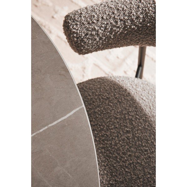 Masă de dining rotundă cu blat cu aspect de marmură ø 120 cm Bamira – Yes Everyday-image-4