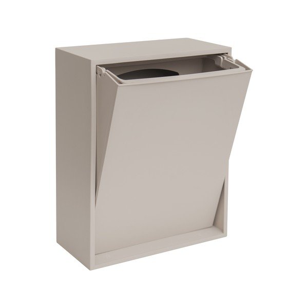 Coș de gunoi gri deschis pentru reciclare/de montat pe perete din plastic reciclat Recycling Box – ReCollector