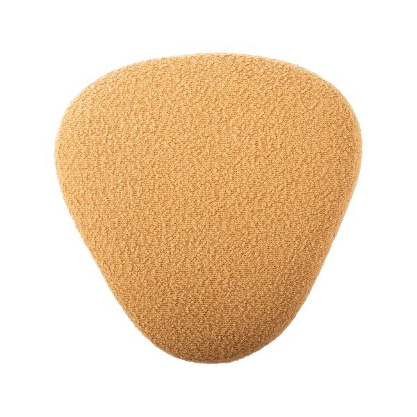 Taburet galben cu tapițerie din țesătură bouclé Ada – Leitmotiv-image-3