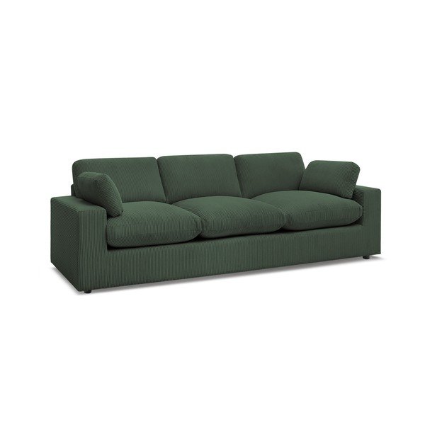 Canapea verde cu tapițerie din catifea reiată  250 cm Belair – Bobochic Paris-image-2