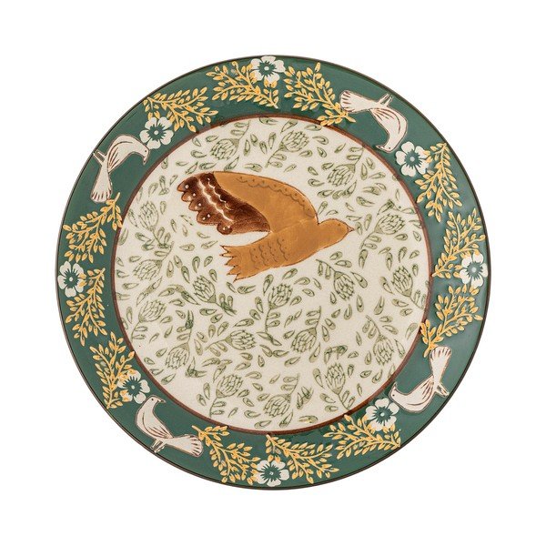 Farfurie verde pentru desert  din gresie ø 16 cm Hezha – Bloomingville