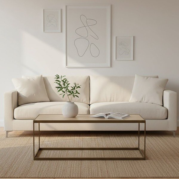 Măsuță de cafea maro/în culoare naturală cu blat cu aspect de lemn de stejar 40x120 cm Grenoble – Premier Housewares-image-1