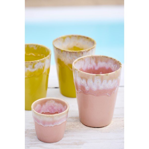 Cană roz-deschis din gresie ceramică 380 ml Grespresso – Costa Nova-image-1